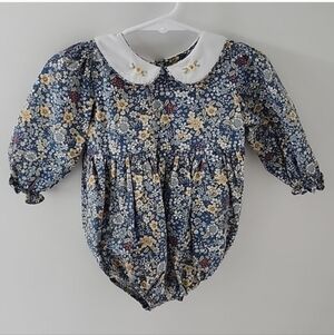 Sweet Dreams Blue Floral Kids One Piece